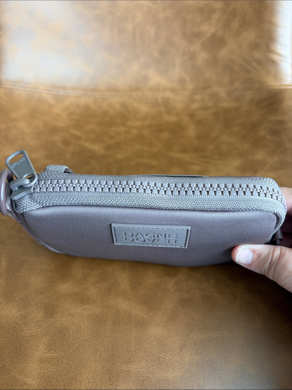 Dagne Dover Neoprene Crossbody Pouch in Dune - Picture 3 of 6